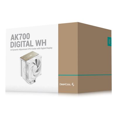 9. DeepCool AK700 Digital WH Processor Air Cooler 12cm White 1 pc.