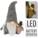 19. DECORATIVE PLUSH LED gnome 38CM GRAY