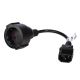 2. Akyga AK-PC-10A cable (C14 / IEC C14 / IEC 320 C14 M - Schuko F; 0.15m; black)