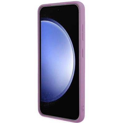 5. Guess Glitter Script case for Samsung Galaxy S24 - purple