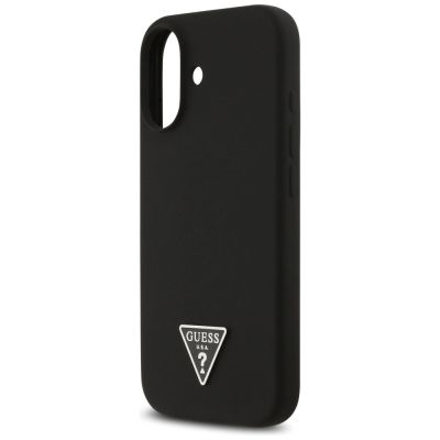 6. Guess Silicone Triangle Logo MagSafe Case for iPhone 17 - Black