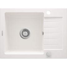 Deante 1-bowl Zorba sink with short drainer 44 x 58cm alabaster (ZQZ_A11A)