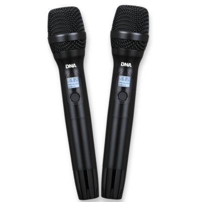 9. DNA XMIC 2 - Dual wireless set 2x handheld microphone + receiver, UHF band 518-542 MHz
