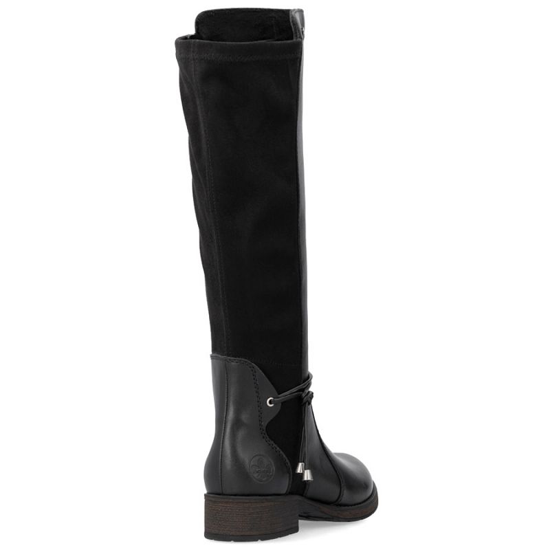 4. Women’s black leather officer-style boots, insulated Rieker Z9564-00