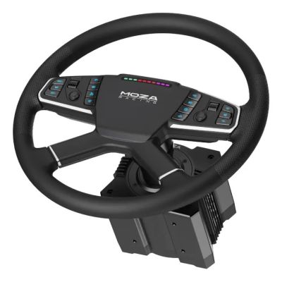 5. Moza Racing TSW Truck Wheel Black PC Steering Wheel