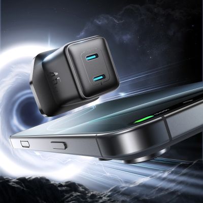 2. Joyroom JR-TCG17 45W 2 x USB-C wall charger (UK plug) - black