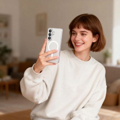 4. Tech-Protect FlexAir MagSafe Case for Samsung Galaxy S26+ - Transparent