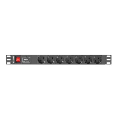 4. Lanberg PDU-07F-0200-IEC-BK RACK Power Strip (7 x UTE; 10 A; 2m; black)