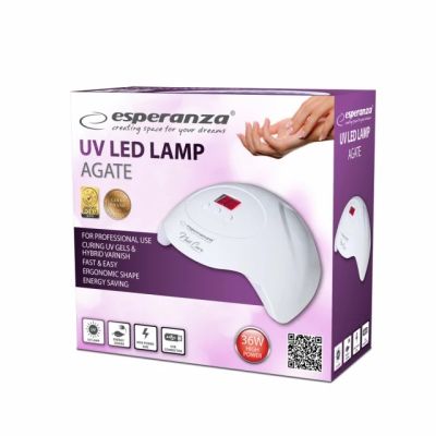 7. ESPERANZA UV LED NAIL LAMP AGATE 36W EBN010