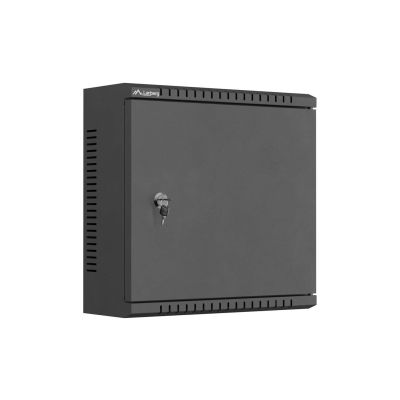 LANBERG TPR 10" Installation Cabinet with Mesh Panel 340×340×140, Black (Assembled)