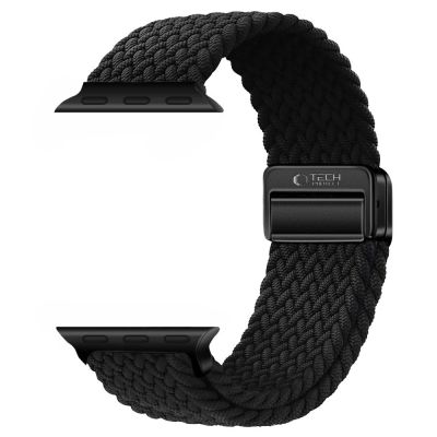 7. Tech-Protect Nylonmag Strap for Apple Watch 4 / 5 / 6 / 7 / 8 / 9 / SE (38 / 40 / 41 mm) - Black
