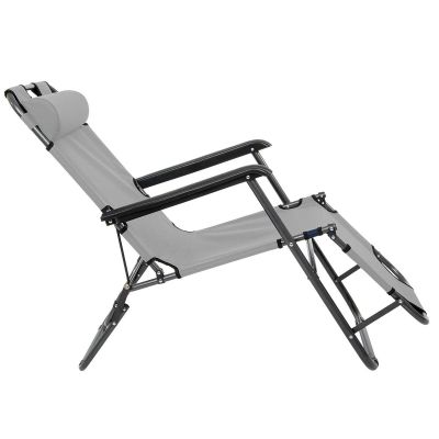 20. MULTIPLE-POSITION LEVEL CHAIR WITH HEADREST, GRAY