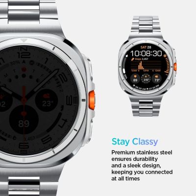 10. Spigen Modern Fit Band Bracelet for Samsung Galaxy Watch Ultra 47mm - Silver