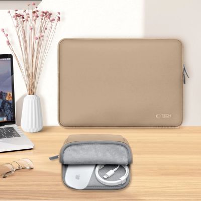 6. Tech-Protect Neoslim 15-16" Laptop Bag - Beige