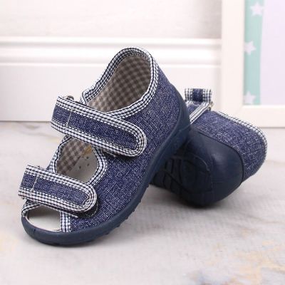 15. Boys' slippers and sandals, navy blue Nazo