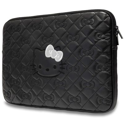 2. Hello Kitty Zip PU Quilted Bows case for a 14" laptop - black