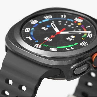 3. Ringke Slim & Tempered Glass Case + Glass Set for Samsung Galaxy Watch Ultra 47mm - Black