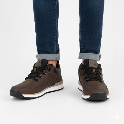 42. Women's black worker boots with socks Sabatina