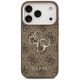 4. Guess 4G Strap 4G Classic Logo Metal Trims Case for iPhone 18 Pro / 17 Pro – brown