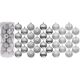 37. DECORATIVE PLASTIC BALL 6CM SET 35 PCS SILVER