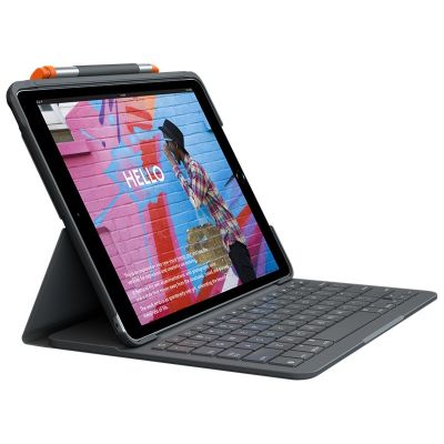 10. Logitech Slim Folio QWERTZ German Bluetooth Graphite