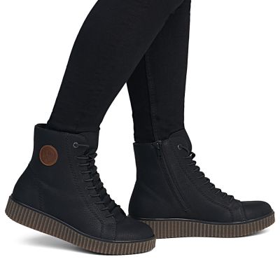 6. Women's insulated platform ankle boots black Rieker Y4308-00