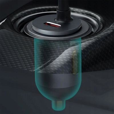8. Baseus Share Together 120W PPS Car Charger 2xUSB-A 2xUSB-C with Extension Cable - Gray