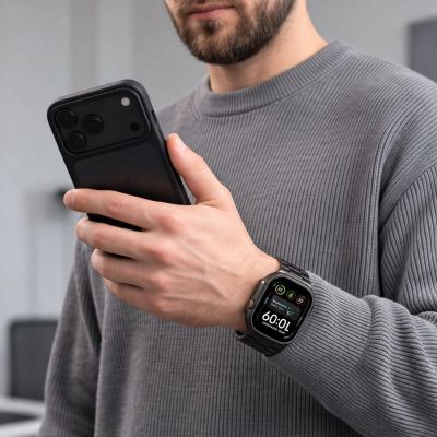 5. Tech-Protect Stainless Bracelet for Apple Watch 44 / 45 / 46 / 49 mm – Black