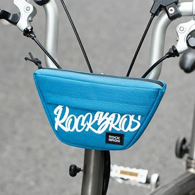 3. Rockbros G011 Flash Journey trapezoidal handlebar bike bag 0.7 l - blue