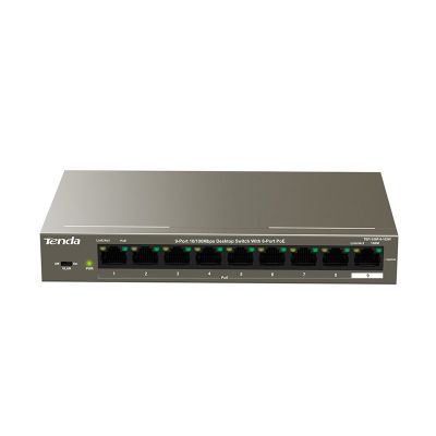 6. Tenda TEF1109P-8-102W Fast Ethernet (10/100) Network Links Support PoE Metallic