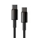 3. Baseus CATWJ-01 USB-C - USB-C PD QC cable 100W 5A 1m - black
