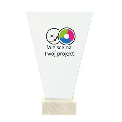 10. Glass trophy on a marble base - INDIVIDUAL