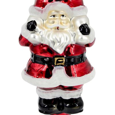 5. Glass Christmas Tree Topper “Santa Clauses” 28.5 cm