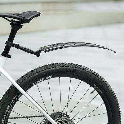 7. Rockbros FK-810 Folding Telescopic Bicycle Fender Set - Black
