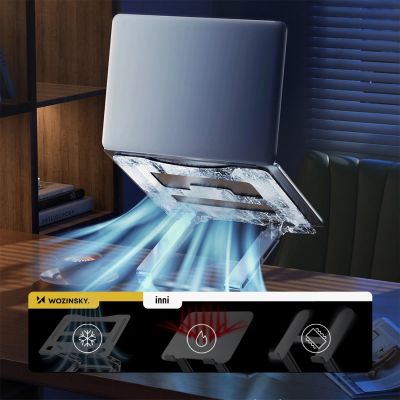 9. Wozinsky WRS-CPY75DSB Aluminum Laptop and Tablet Stand + Free Smartphone Stand - Black