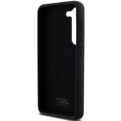 7. Karl Lagerfeld Silicone Karl&Choupette Metal Pin case for Samsung Galaxy S24 - black