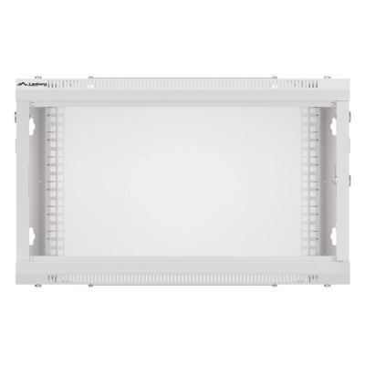 7. LANBERG WALL-HUNG RACK CABINET 19" 6U 600X450 METAL DOOR GRAY (FLAT PACK) WF01-6406-00S