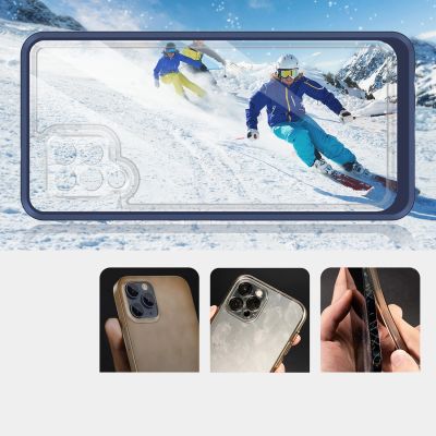 3. Clear 3in1 Case for Samsung Galaxy A42 5G Frame Gel Cover Blue