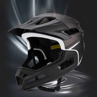 14. Wozinsky full-face bicycle helmet with removable visor, lightweight, L - black