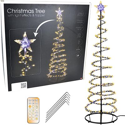DECORATIVE CHRISTMAS TREE 756LED WATERFALL 210CM BLACK