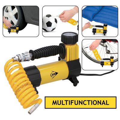 8. DUNLOP TRAVEL COMPRESSOR PUMP 12V DC 100psi