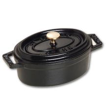 Staub Mini Oval Cast Iron Pot - 250 ml, Black