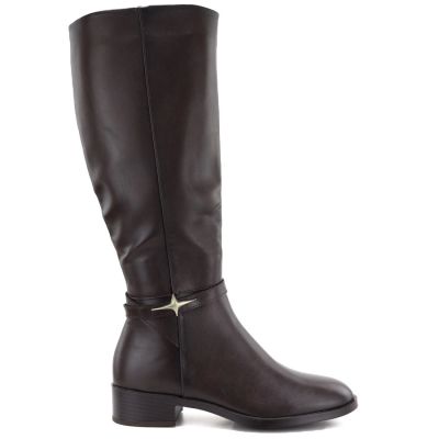 2. Chocolate Brown Women’s Officer Boots Potocki SZ12862