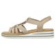 22. Comfortable Rieker W RKR680 beige sandals