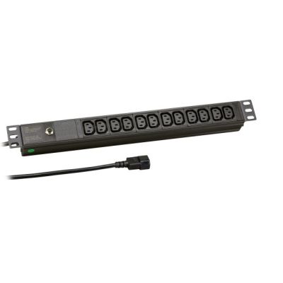 EFB Elektronik EK631CC.1 PDU Power Distribution Unit 12 x Network Sockets 1U Black