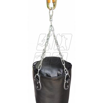 4. Leather boxing bag 150/35 cm empty WWS-MASTERS black