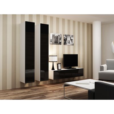 4. VIGO full display cabinet '180' 180/40/30 white/black half