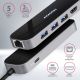 4. Axagon HMC-6GL USB 3.2 Gen 1 (3.1 Gen 1) Type-C Docking Station Black, Gray