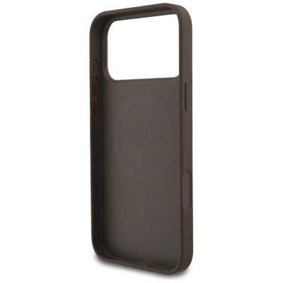 7. Guess 4G Small Classic Logo MagSafe Case for iPhone 17 Pro Max / 18 Pro Max - Brown