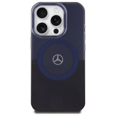 3. Mercedes MB Double Layer BiColor MagSafe Case for iPhone 16 Pro Max - Blue